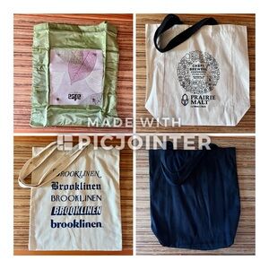 Bundle of five Tote Bags